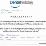 Hand written patient testimonial Hand written patient testimonial