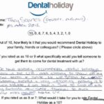 Hand written patient testimonial Hand written patient testimonial