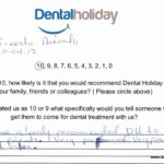 Hand written patient testimonial