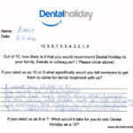 Hand written patient testimonial