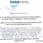 Hand written Dental Treatment Review
